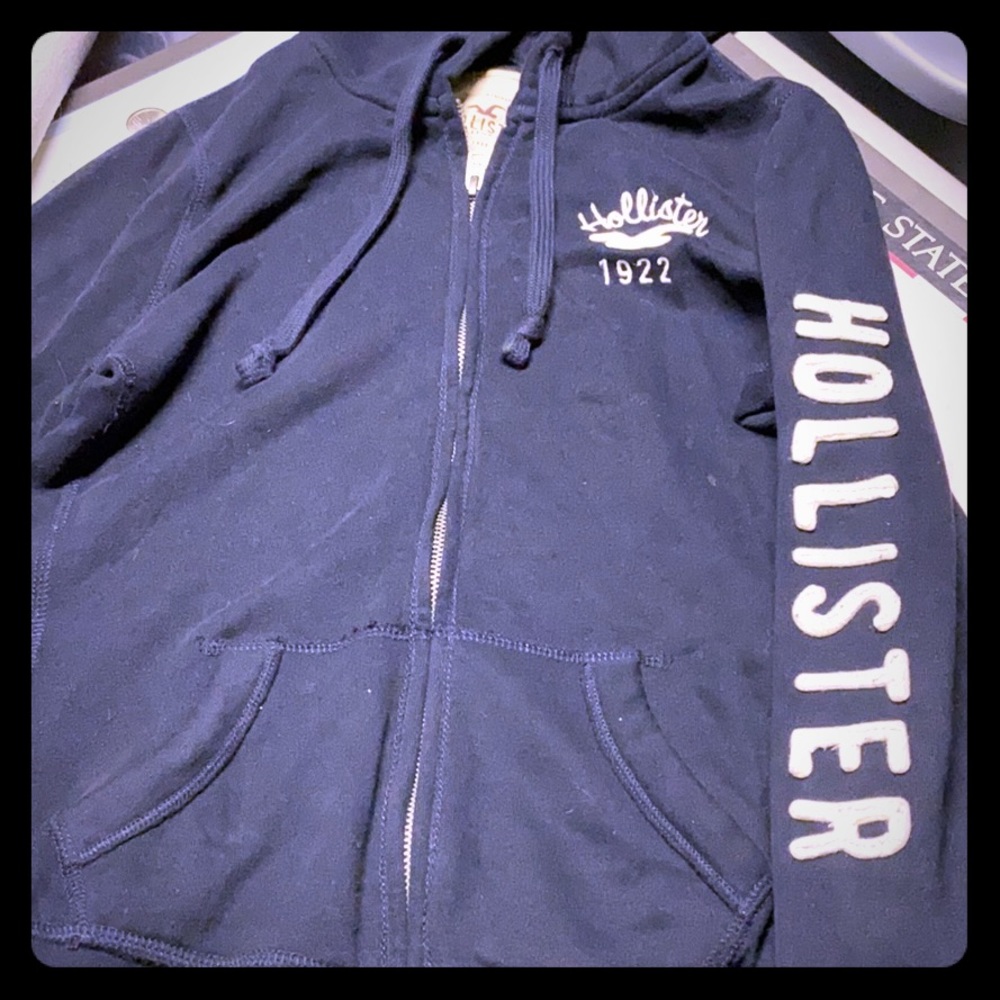 Hollister hooded zip up sweatshirt